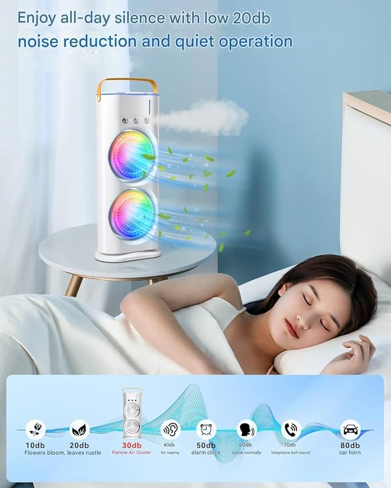 CleverCool™ MistFan Duo | Dual Spray Water Mist Fan for Instant Cooling
