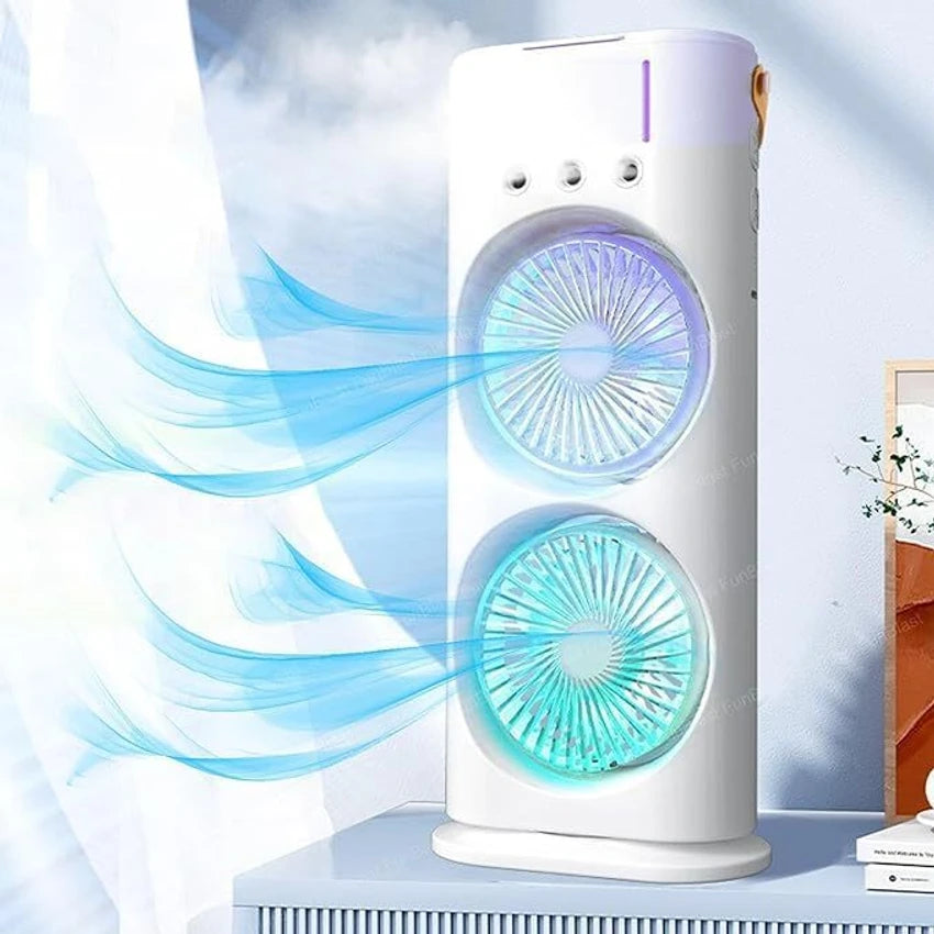 CleverCool™ MistFan Duo | Dual Spray Water Mist Fan for Instant Cooling