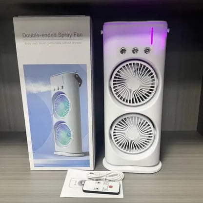CleverCool™ MistFan Duo | Dual Spray Water Mist Fan for Instant Cooling